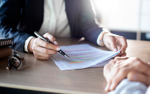 Lawyer doing paperwork